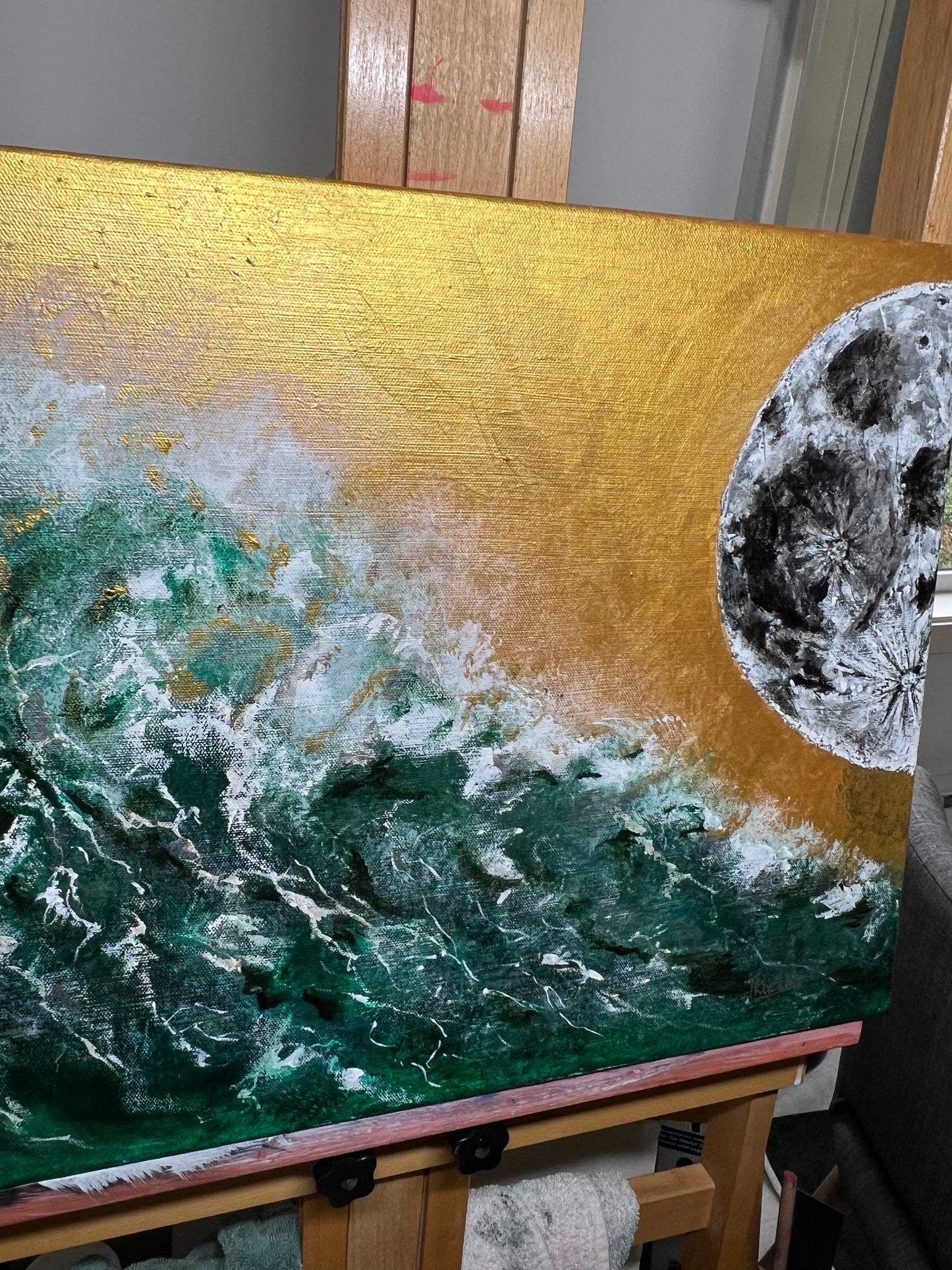 "GOLDEN TIDE" Original Fine Art Acrylic Painting