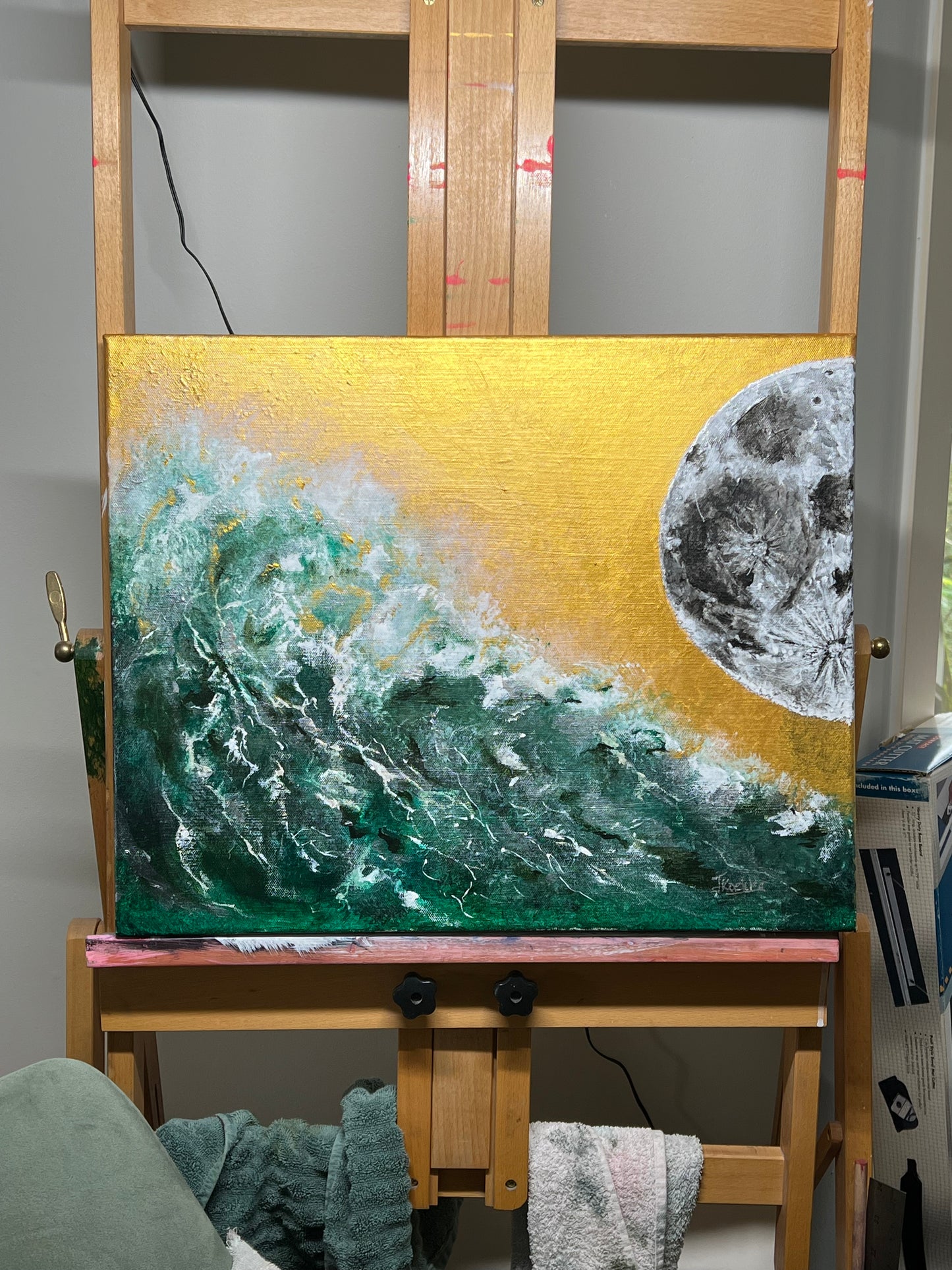 "GOLDEN TIDE" Original Fine Art Acrylic Painting