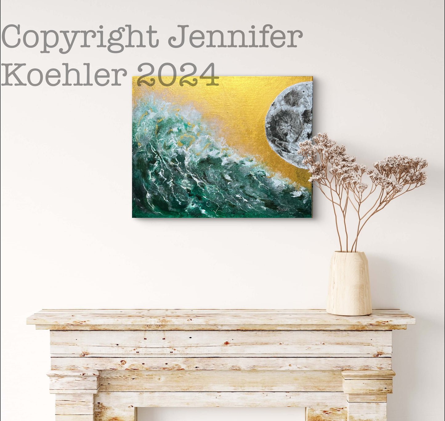 "GOLDEN TIDE" Original Fine Art Acrylic Painting