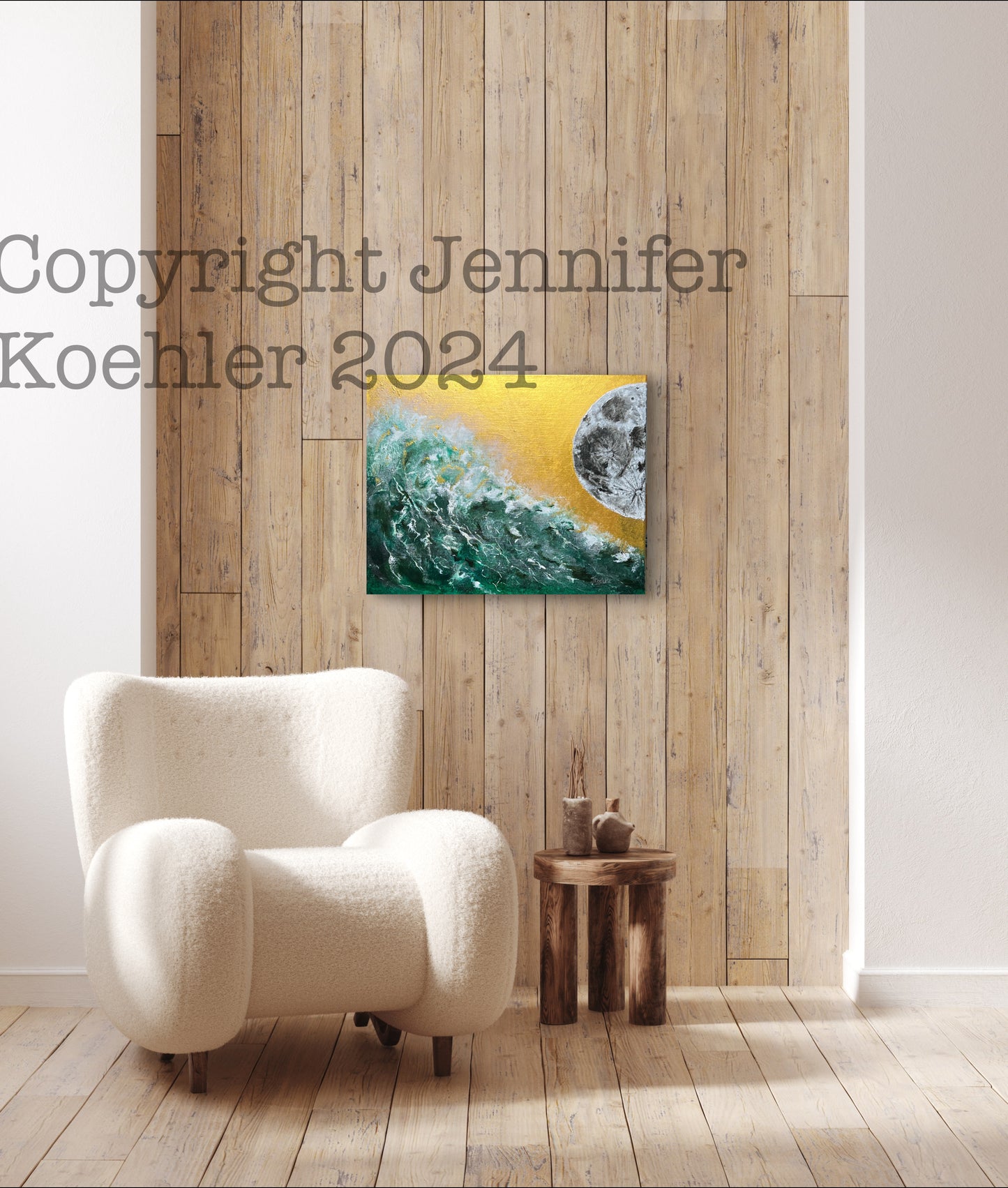"GOLDEN TIDE" Original Fine Art Acrylic Painting