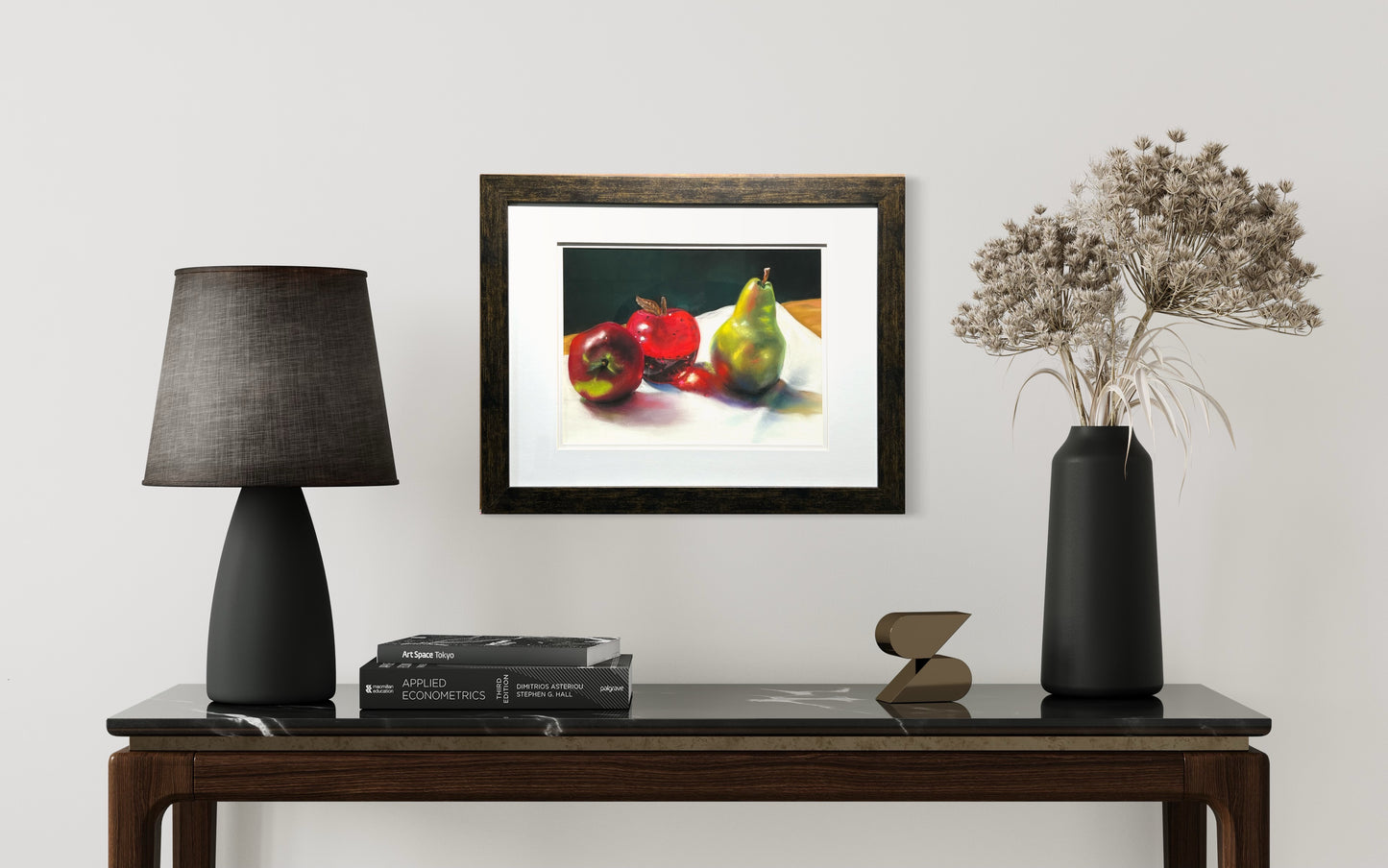 "TAKE A BITE" Original Fine Art Pastel Painting Framed