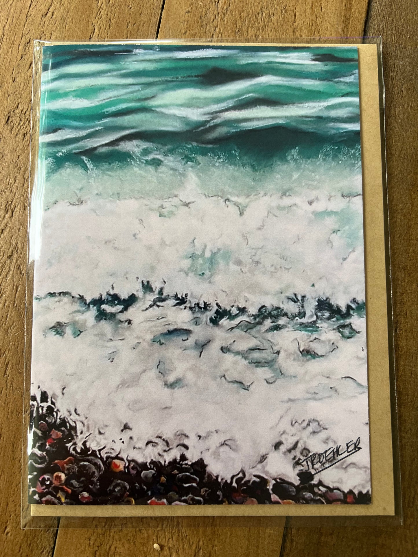 Signed Artist Print Greeting Card "Shoreline Break"