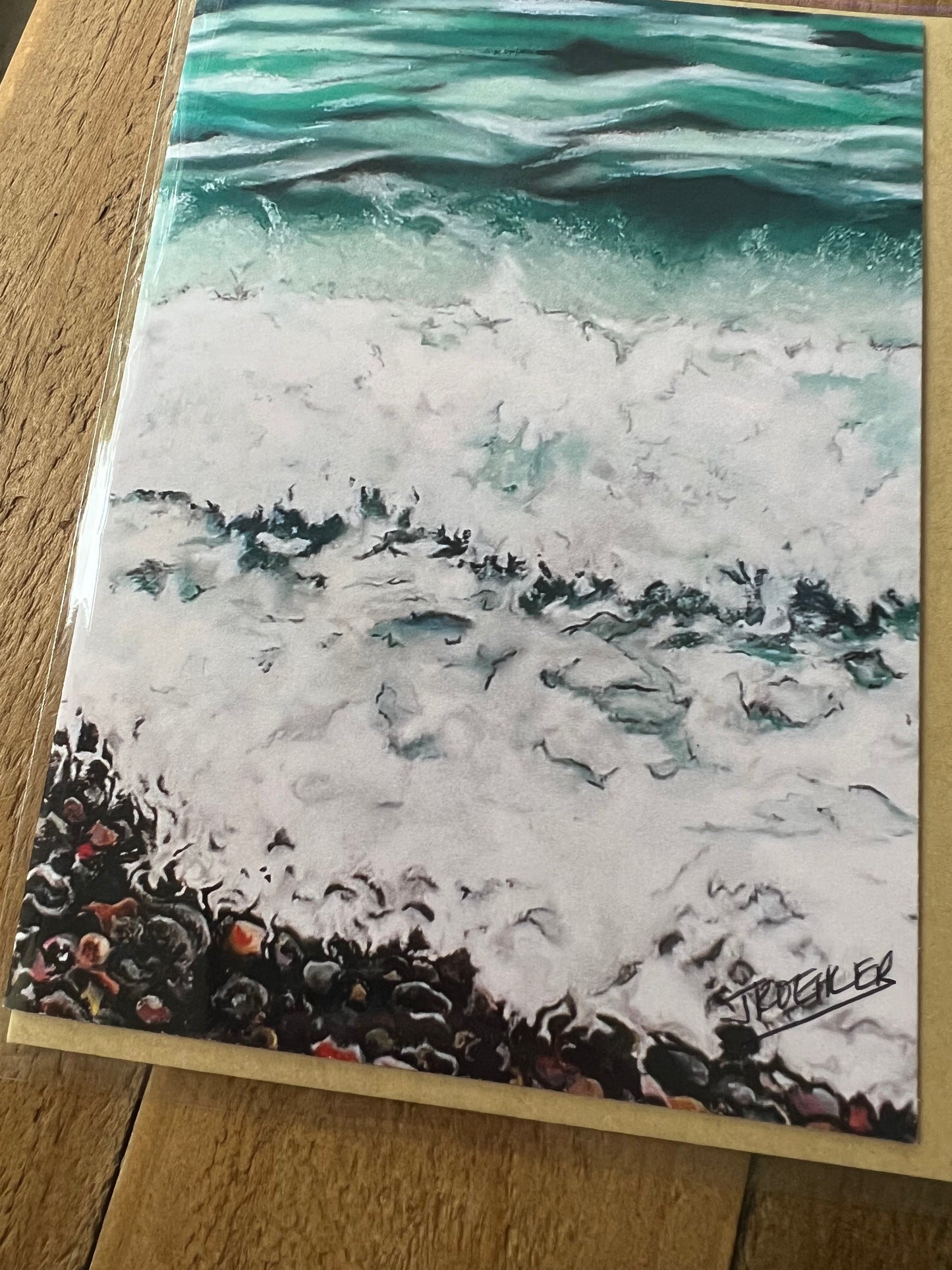 Signed Artist Print Greeting Card "Shoreline Break"