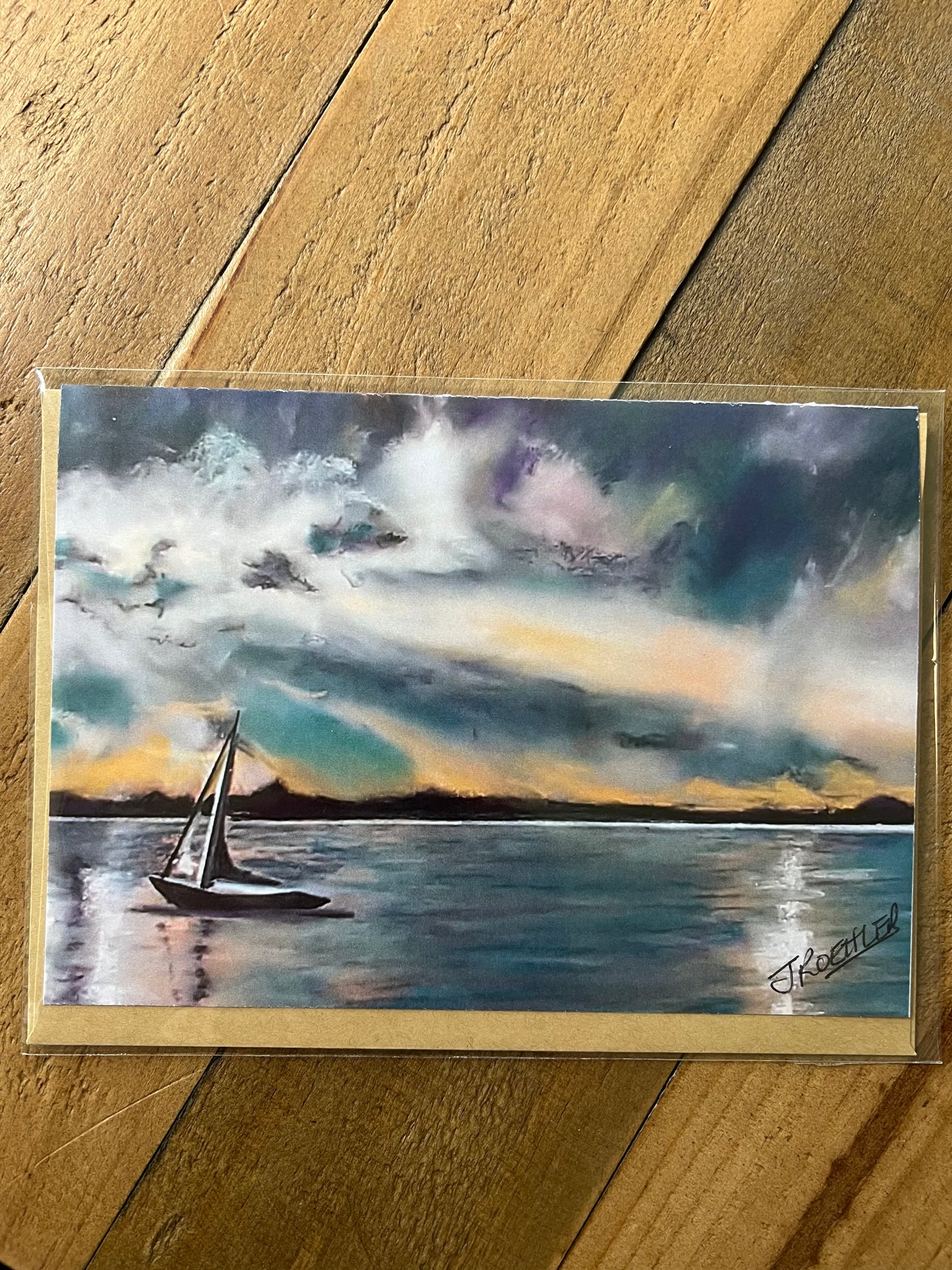 Signed Artist Print Greeting Card "After the Storm"
