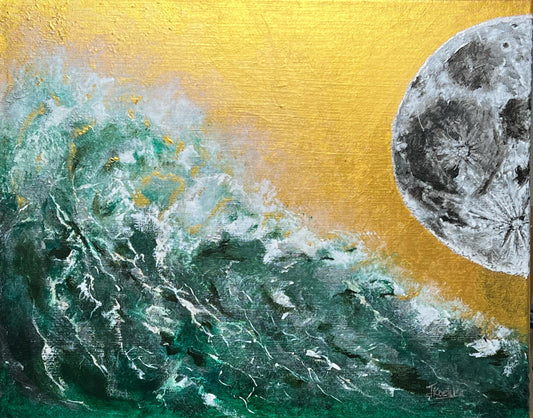 "GOLDEN TIDE" Original Fine Art Acrylic Painting