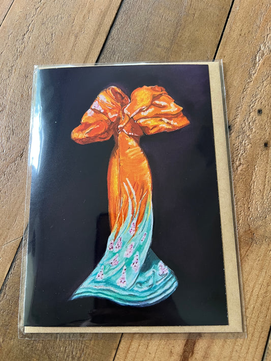 Signed Artist Print Greeting Card "Dressed by Dior"