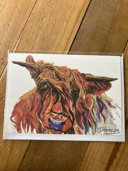 Signed Artist Print Greeting Card "The Highlander"