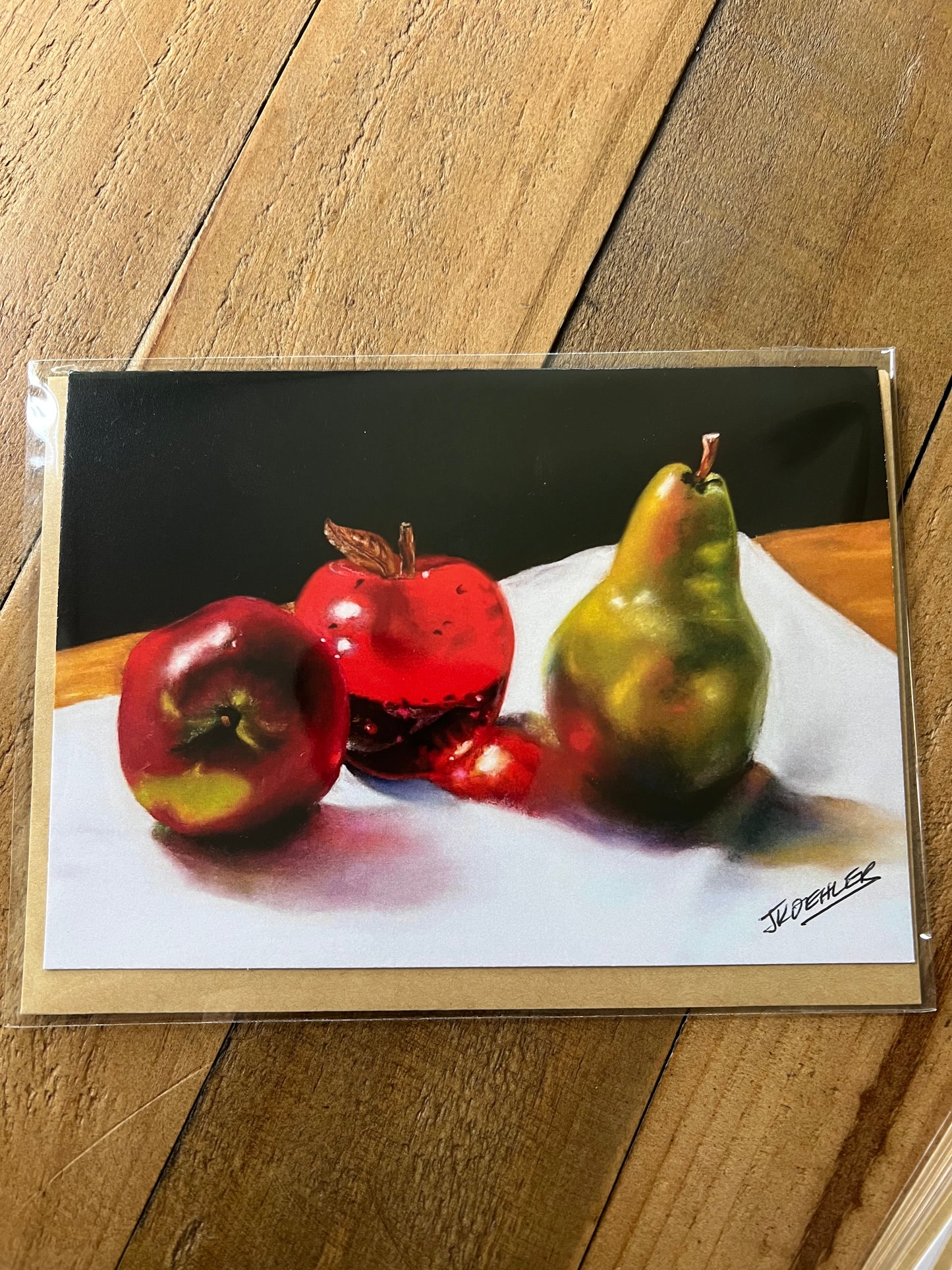 Signed Artist Print Greeting Card "Take a Bite"