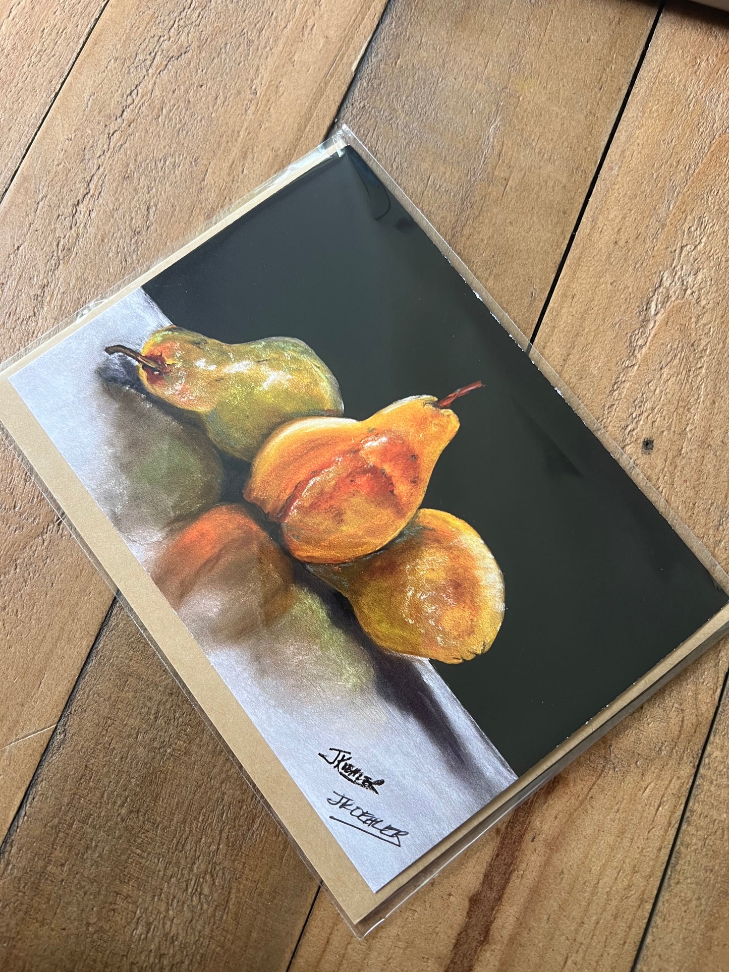 Signed Artist Print Greeting Card "A Plethora of Pears"