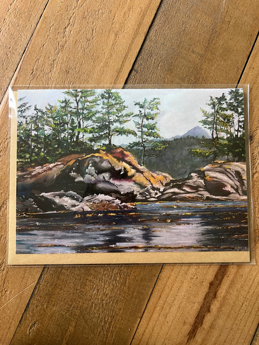 Signed Artist Print Greeting Card "Blackfish Sound"