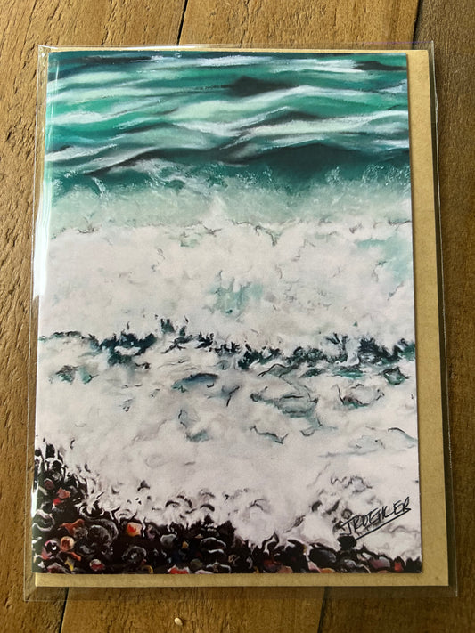 Signed Artist Print Greeting Card "Shoreline Break"