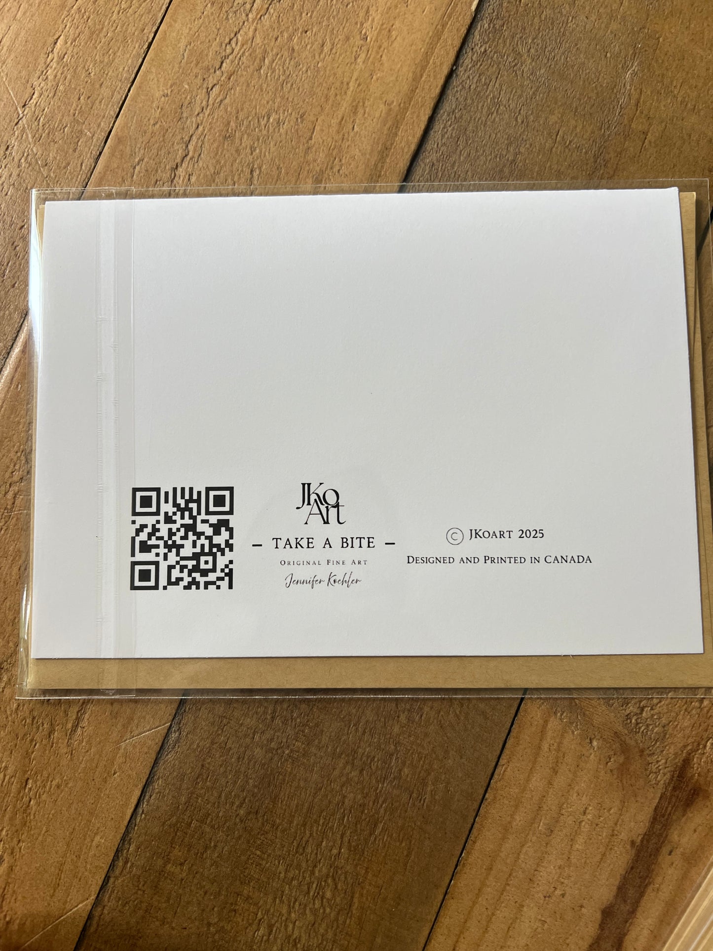 Signed Artist Print Greeting Card "Take a Bite"