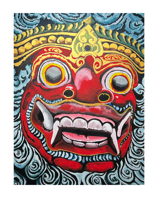 Barong in Colour 40"x30" Acrylic painting on canvas